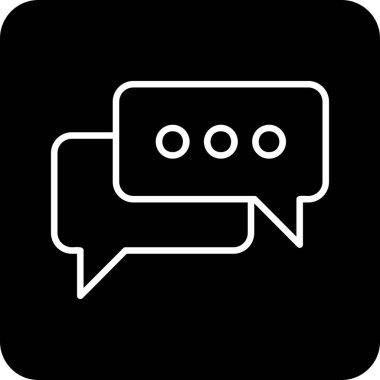 Sohbet baloncukları simgesi, vektör illüstrasyonu basit tasarım