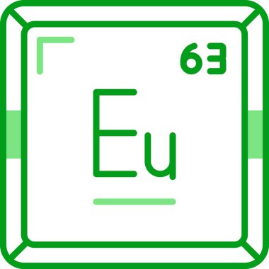 Europium modern simgesinin vektör illüstrasyonu                      