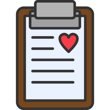 sağlık raporu simgesi vektör illüstrasyon 