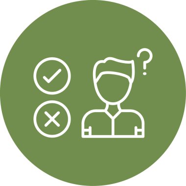 Quiz web simgesi vektör illüstrasyonu