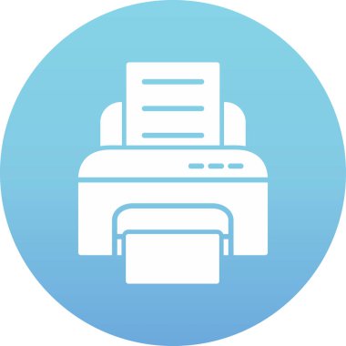 yazıcı web simgesi basit illüstrasyon 