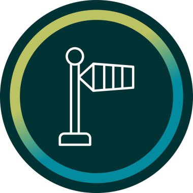 Modern Rüzgar İşareti simgesinin vektör illüstrasyonu                