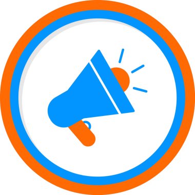 megafon web simgesi, vektör çizim 