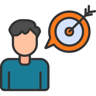 Amaç ağ simgesi vektör illüstrasyonu