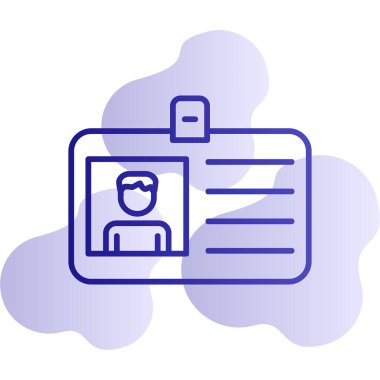 Kimlik kartı web simgesi, vektör illüstrasyonu