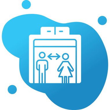 Asansör simgesi, vektör illüstrasyonu basit tasarım