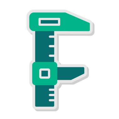 calliper simgesi, vektör illüstrasyonu basit tasarım