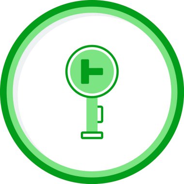 T Junction simgesi vektör illüstrasyonu      