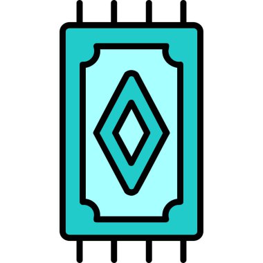 Bir halı simgesinin web illüstrasyonu