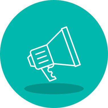 megafon web simgesi, vektör çizim 