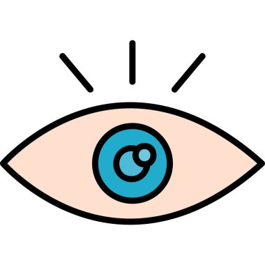 Göz. Web simgesi basit illüstrasyon 