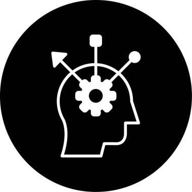 Eleştirel Düşünme Ağı simgesi, vektör illüstrasyonu