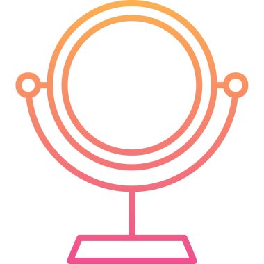 Ayna simgesinin vektör illüstrasyonu 