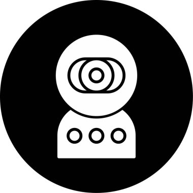 Ip Kamera simgesi, basit vektör illüstrasyonu 