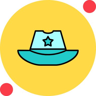 Şapka kutsal kişilerin resmi, basit vektör çizim 