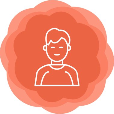 İnsan avatar web simgesi basit illüstrasyon 