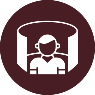 Sanal Tur simgesi, vektör illüstrasyonu basit tasarım