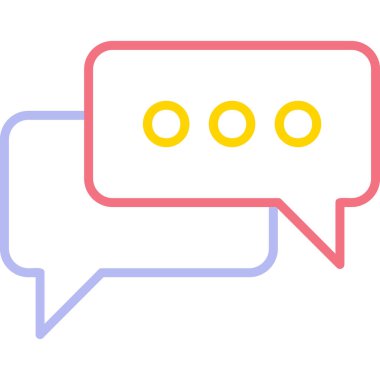 Sohbet baloncukları simgesi, vektör illüstrasyonu basit tasarım