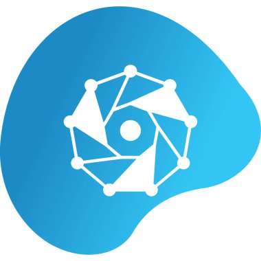 Nonagon. Web simgesi basit illüstrasyon