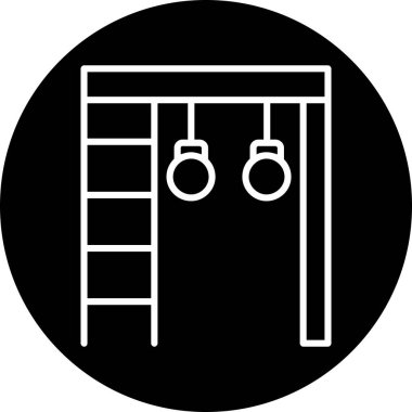 Spor Salonu Çubukları web simgesi, vektör illüstrasyonu 