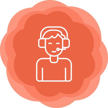 çağrı merkezi operatör simgesi illüstrasyonu 