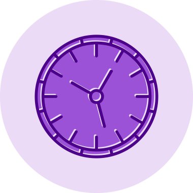 Saat simgesi, vektör illüstrasyonu basit tasarım