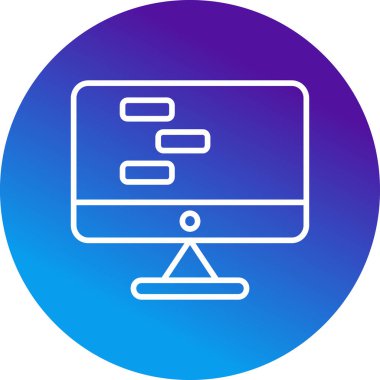 Monitör. Web simgesi basit illüstrasyon