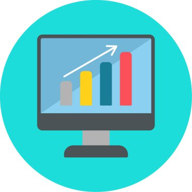 iş veri analiz simgesi vektör illüstrasyonu