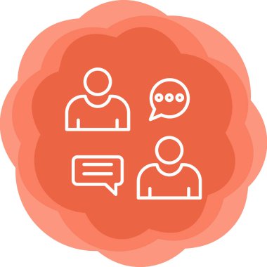 sohbet simgesi, vektör illüstrasyonu basit tasarım