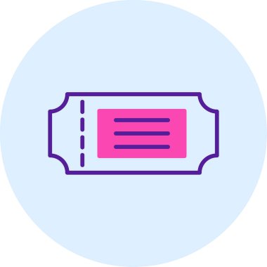 Bilet web simgesi, vektör çizim