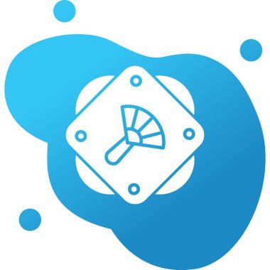 el fan simgesi, vektör illüstrasyonu   