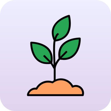 Bitki. Web simgesi basit illüstrasyon 