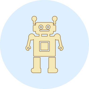 robot. Web simgesi basit illüstrasyon 