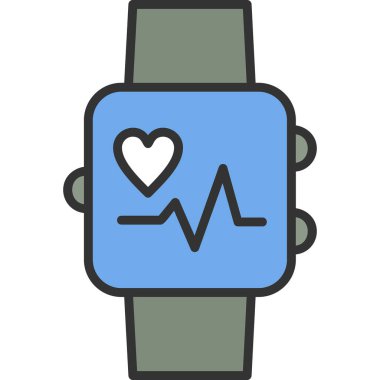 smartwatch simgesi, vektör illüstrasyonu 