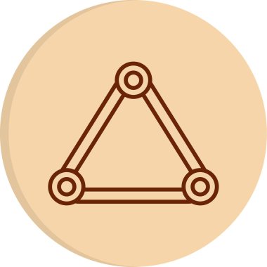 Üçgen işareti. Basit tasarım çizimi