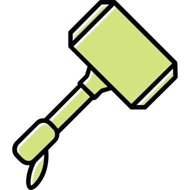 Çekiç ağı simgesi, basit vektör illüstrasyonu 