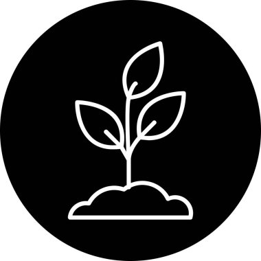 Bitki. Web simgesi basit illüstrasyon 