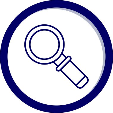 Büyütme cam simgesi, vektör illüstrasyonu 