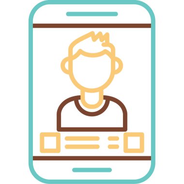 Arkadaş isteği ikon vektör illüstrasyonu