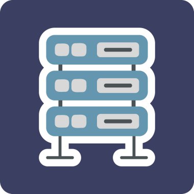 Sunucu. Web simgesi basit illüstrasyon