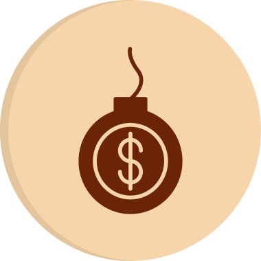 Borç Ağı simgesi basit illüstrasyon 