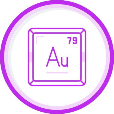 Aurum veya Altın, periyodik tablo simgesinin kimyasal elementi