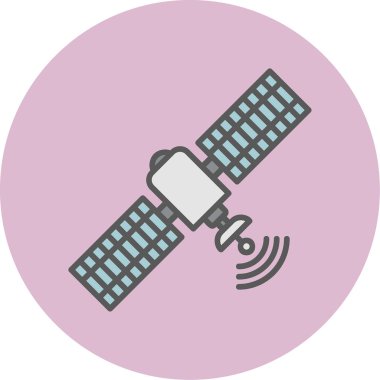 Uydu. Web simgesi basit illüstrasyon 