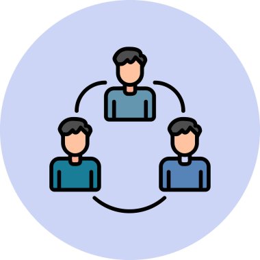 takım çalışması ikon vektör illüstrasyonu 