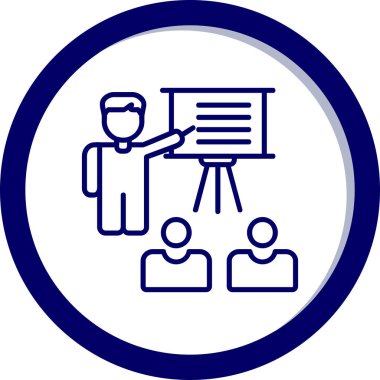 personel eğitim simgesi, vektör illüstrasyonu basit tasarım