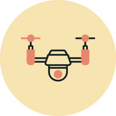 Drone simgesi vektör illüstrasyon tasarımı
