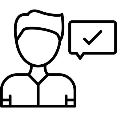 Düz simge, vektör gösterimi yanıtla 