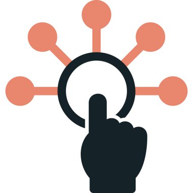 Etkileşimli web simgesi vektör illüstrasyonu