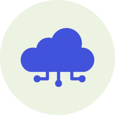 bulut hesaplama web simgesi vektör illüstrasyonu 