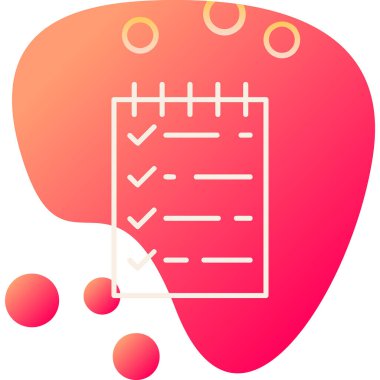 Kontrol listesi. Web simgesi basit illüstrasyon 